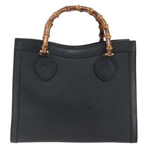 Gucci Bamboo Leather Handbag Black